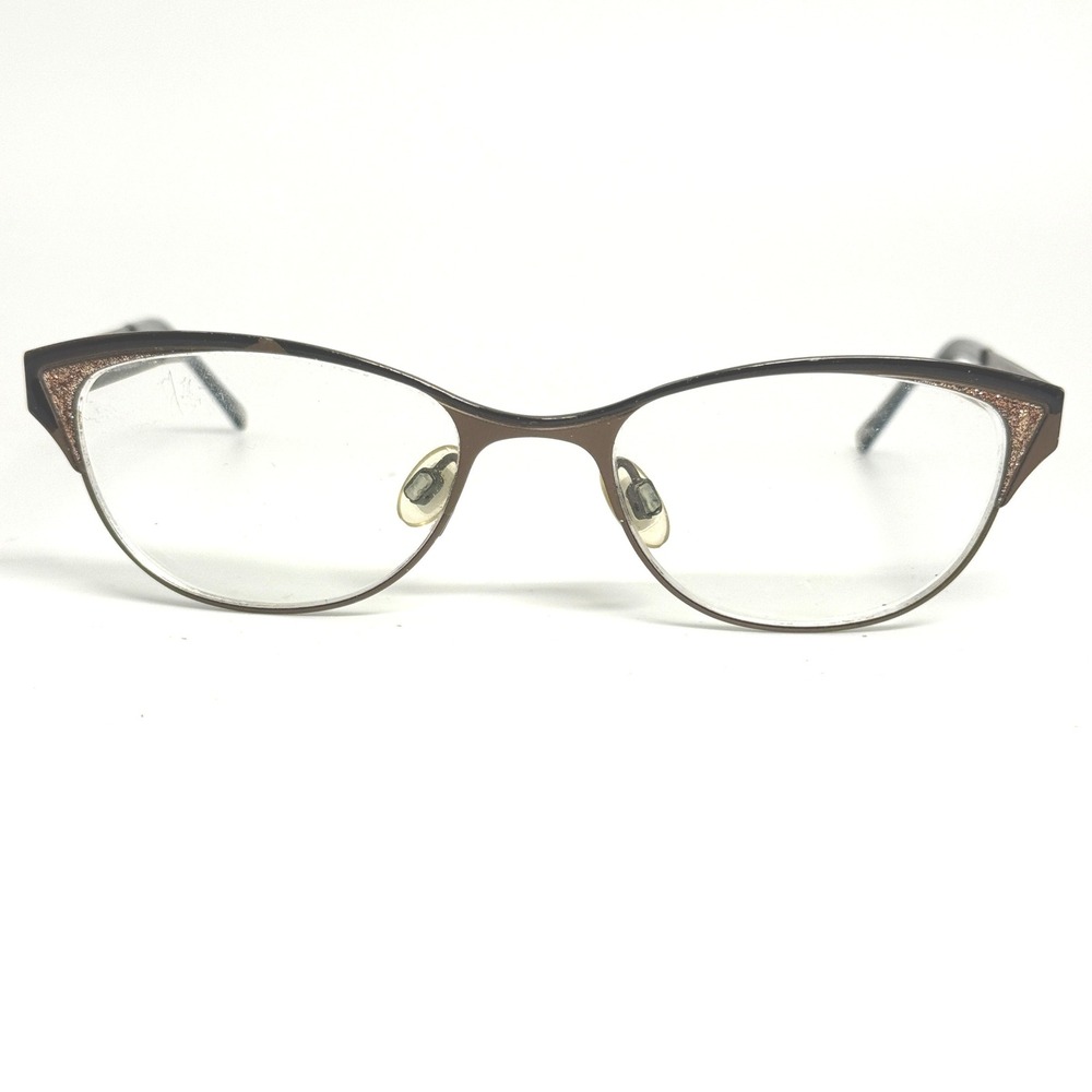 Kliik Denmark 469 Brown Glitter Cat‎ Eye Eyeglasses Frames 48-17-140 Mens Womens